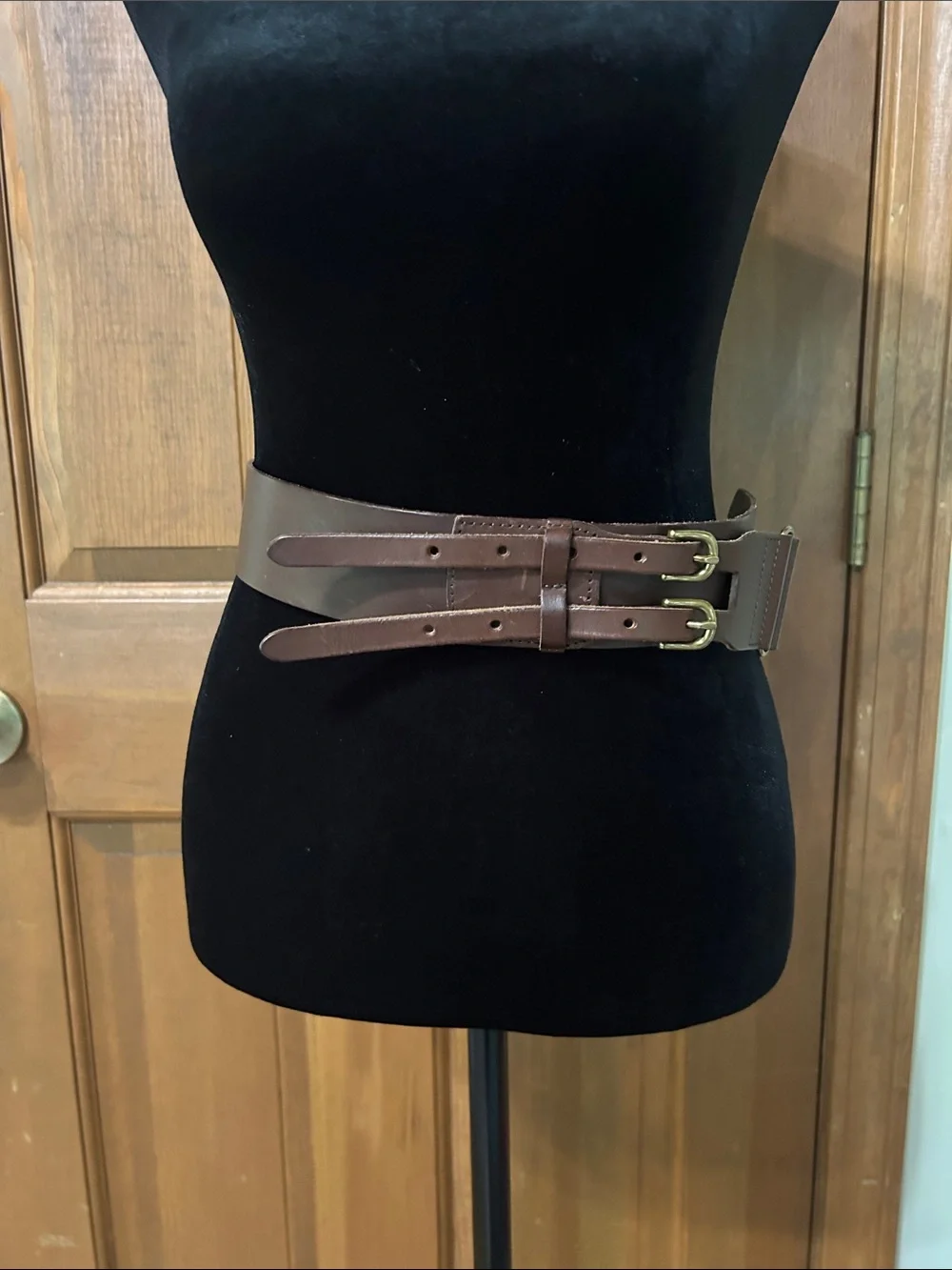 Lauren Ralph Lauren Brown Leather Double Buckle Belt – Size Small